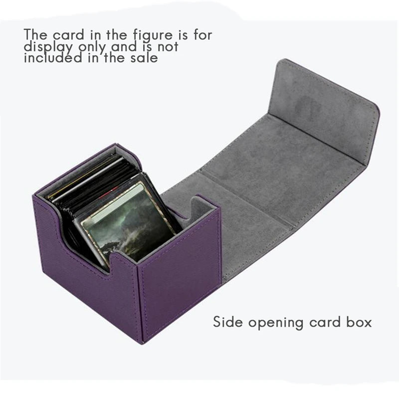 Side-Loading Card Box – Holds 100+ MTG & Yugioh Cards