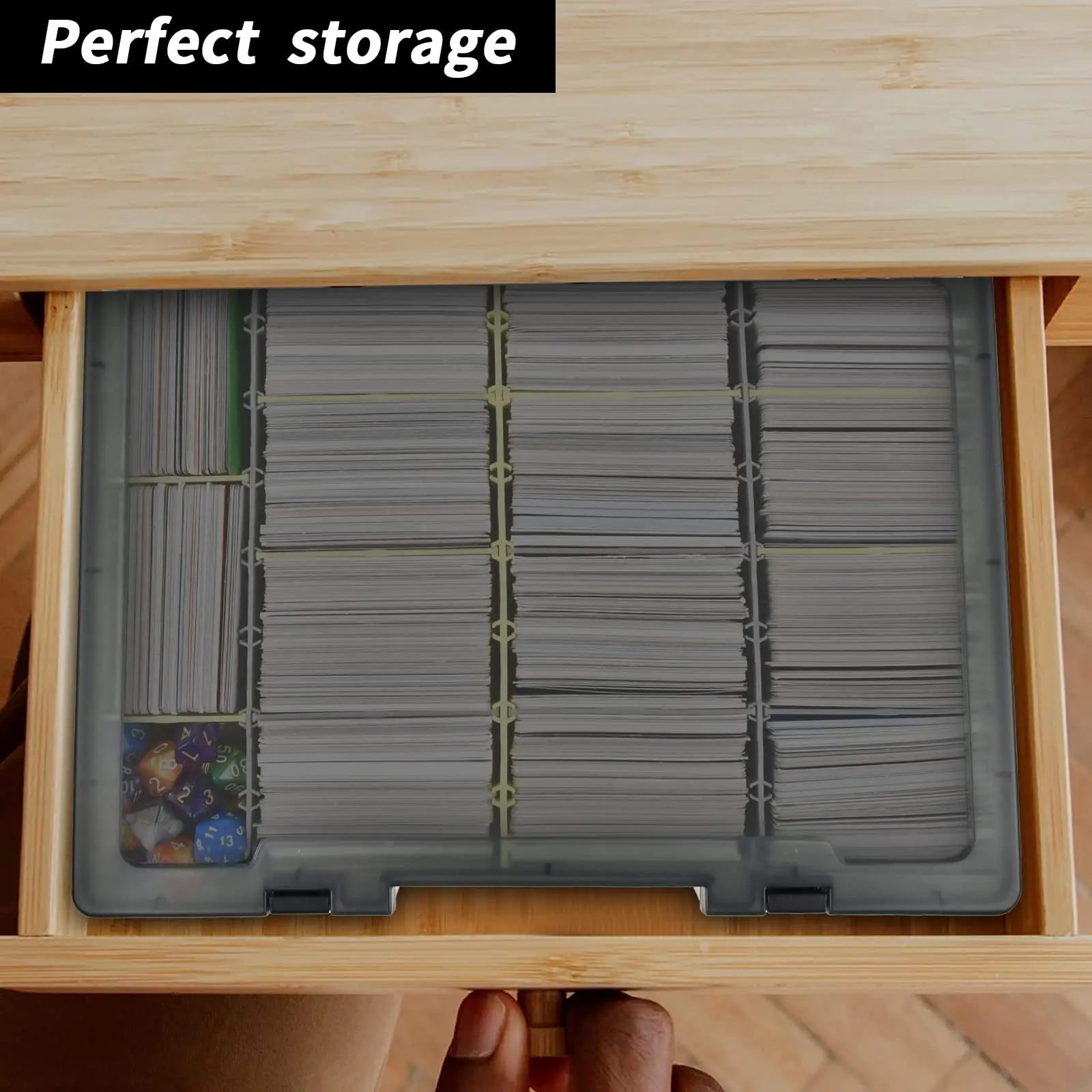 Trading Card Storage Box, 2300+ Playing Card Case Holder Organizer Compatible with PM TCG/for Yugioh/for CAH/for Phase 10 - My Store