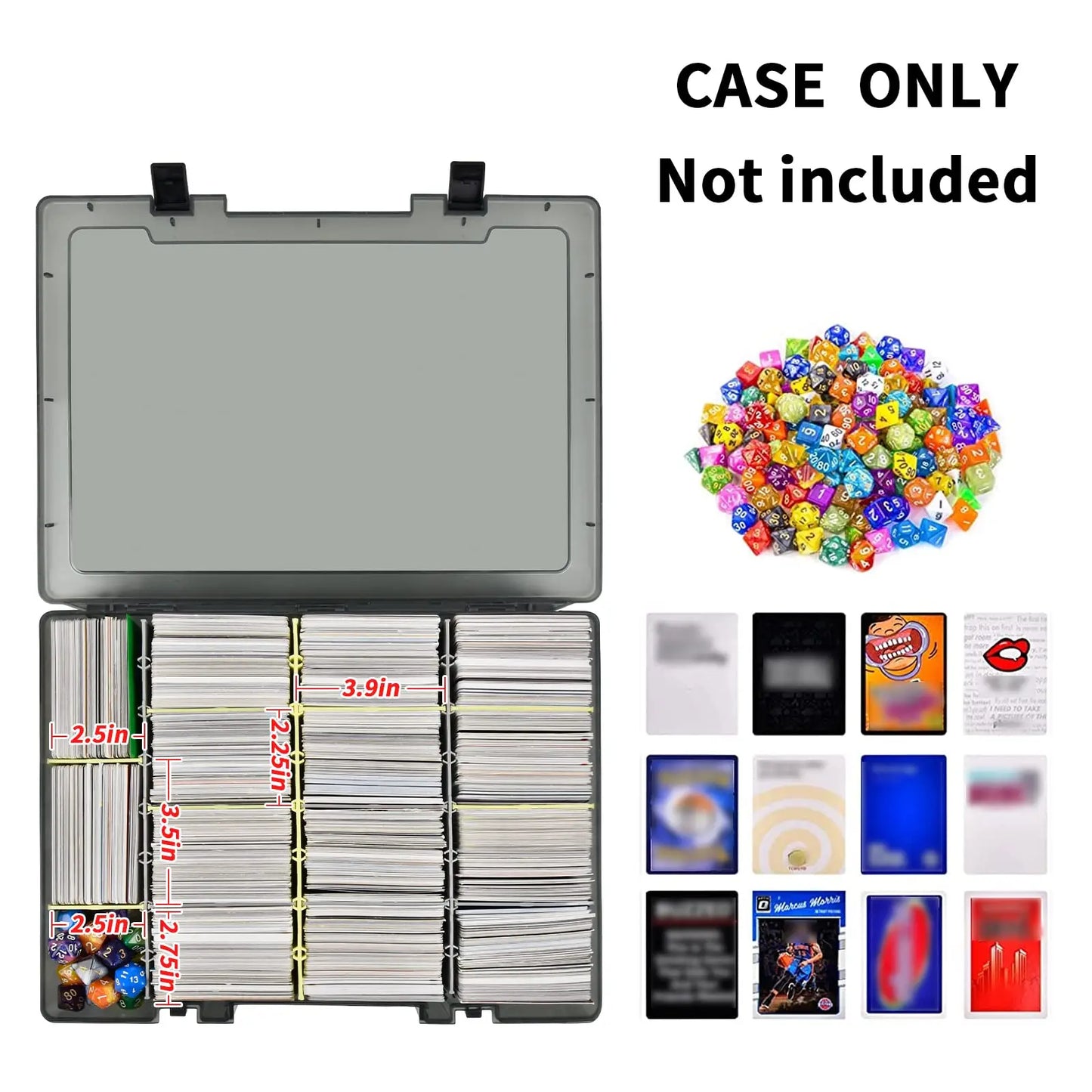 Trading Card Storage Box, 2300+ Playing Card Case Holder Organizer Compatible with PM TCG/for Yugioh/for CAH/for Phase 10 - My Store