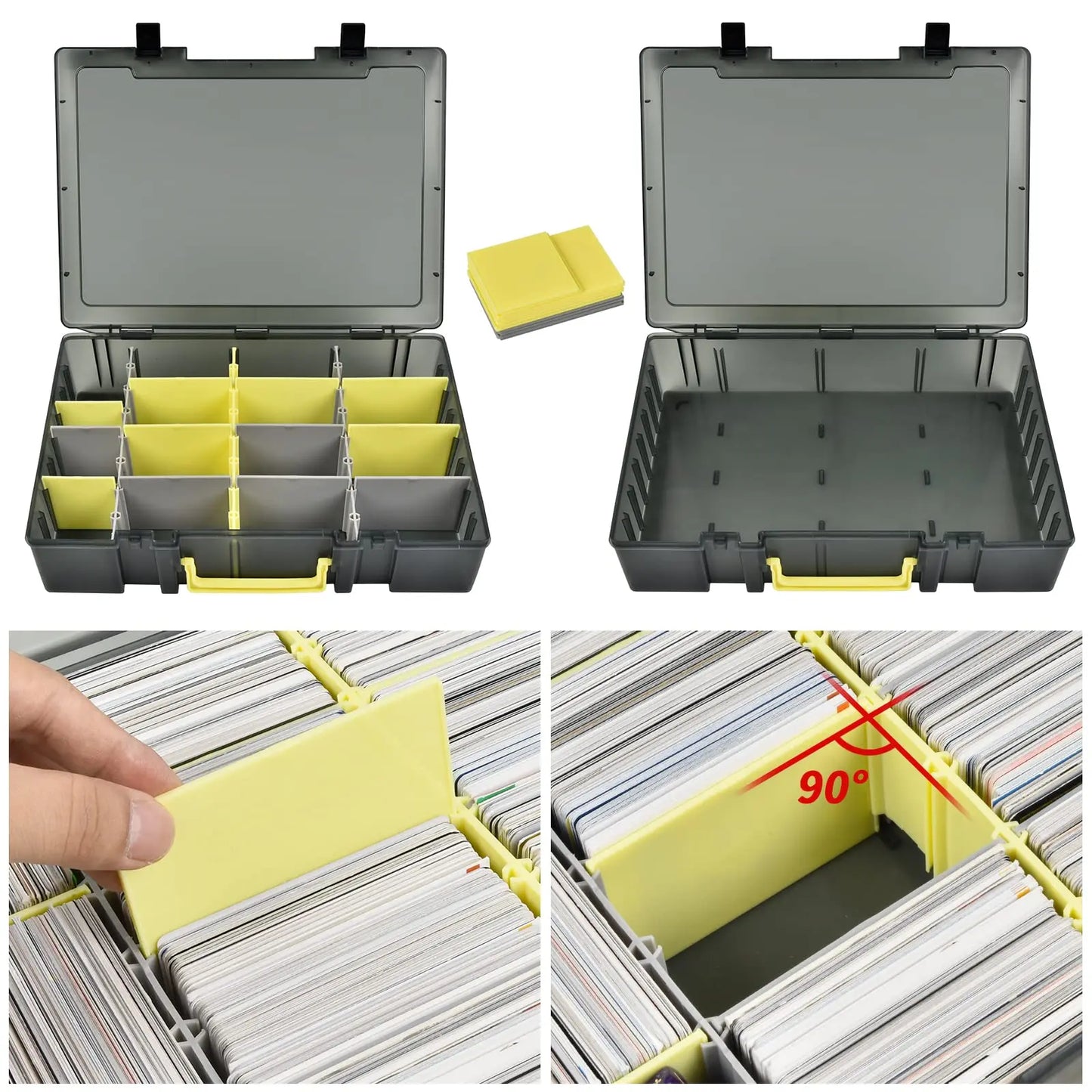 Trading Card Storage Box, 2300+ Playing Card Case Holder Organizer Compatible with PM TCG/for Yugioh/for CAH/for Phase 10 - My Store