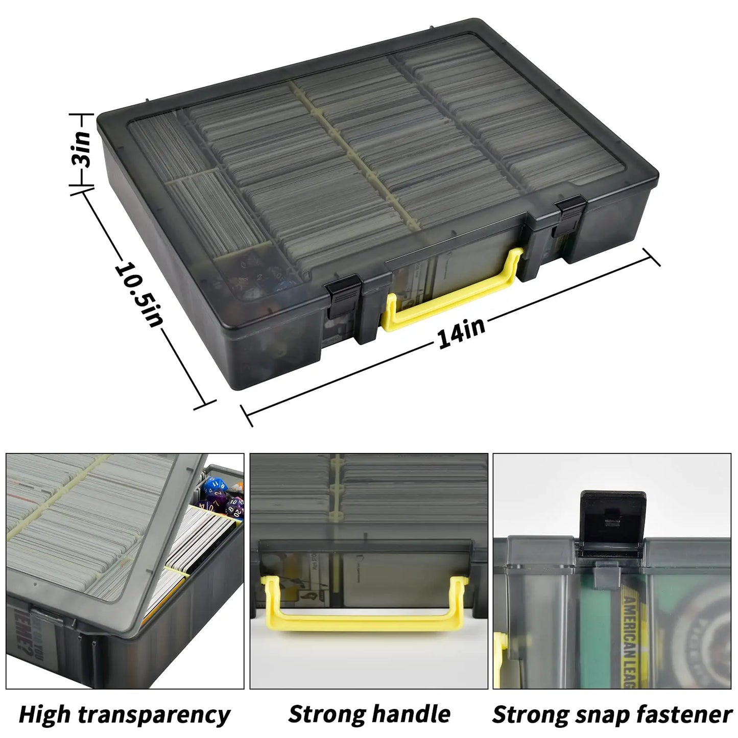 Trading Card Storage Box, 2300+ Playing Card Case Holder Organizer Compatible with PM TCG/for Yugioh/for CAH/for Phase 10 - My Store